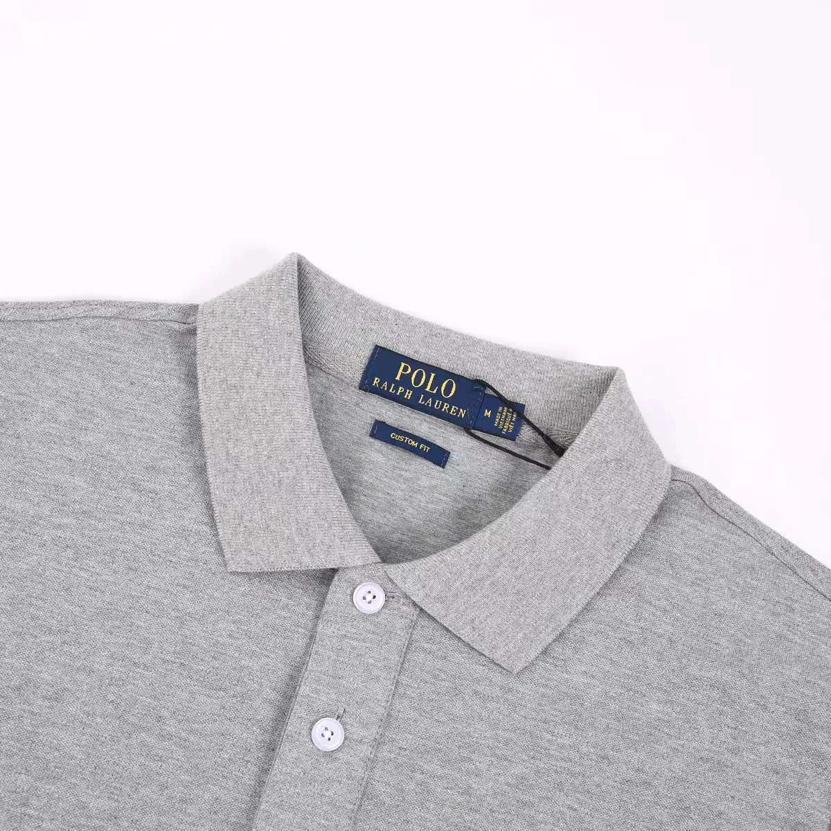 P160 2650#RL Ralph Lauren pony lapel long-sleeved polo shirt Color: Black White Gray Royal Blue Size: M-XXL Fabric: 230g stretch piqué cotton